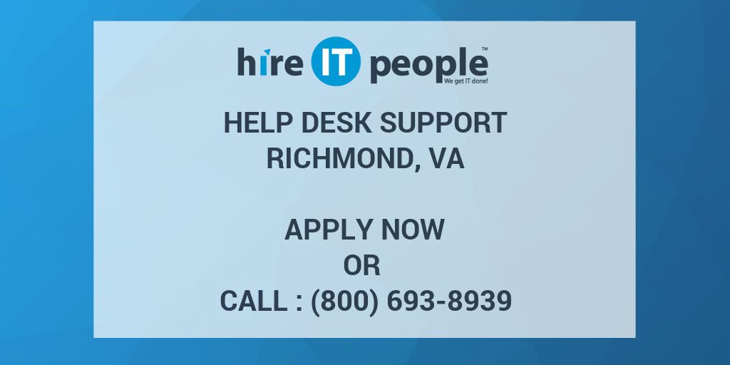 Help Desk Support Hire It People We Get It Done