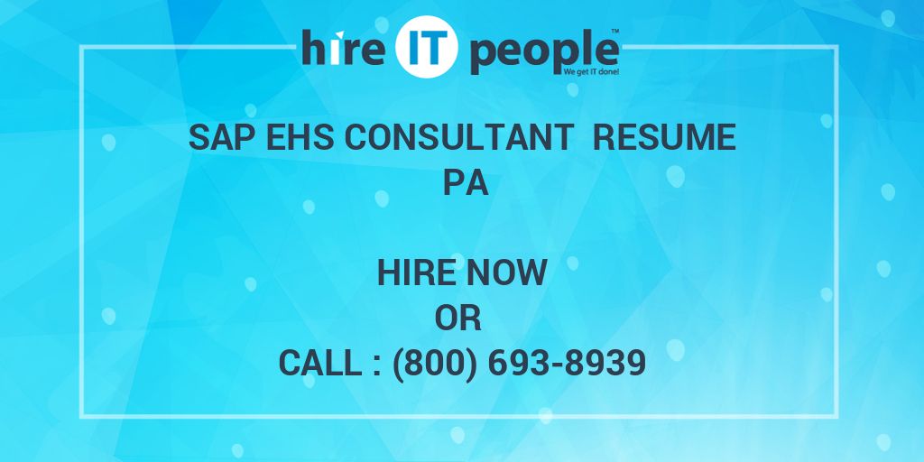 sap-ehs-consultant-resume-pa-hire-it-people-we-get-it-done