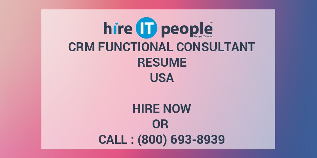 Crm Functional Consultant Jobs