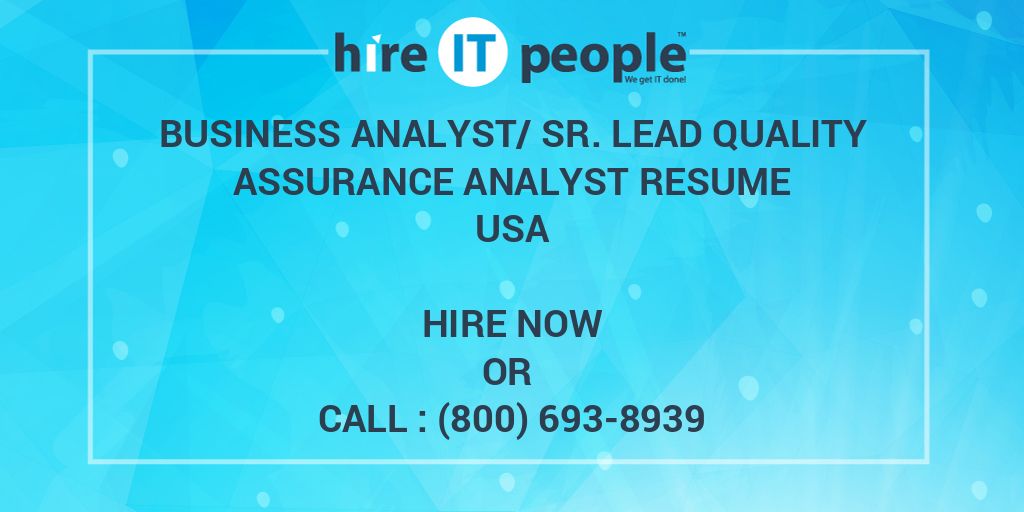 business-analyst-sr-lead-quality-assurance-analyst-resume-hire-it