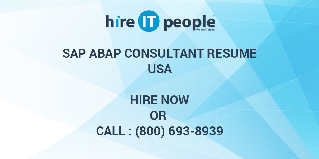 sap-abap-consultant-resume-hire-it-people-we-get-it-done