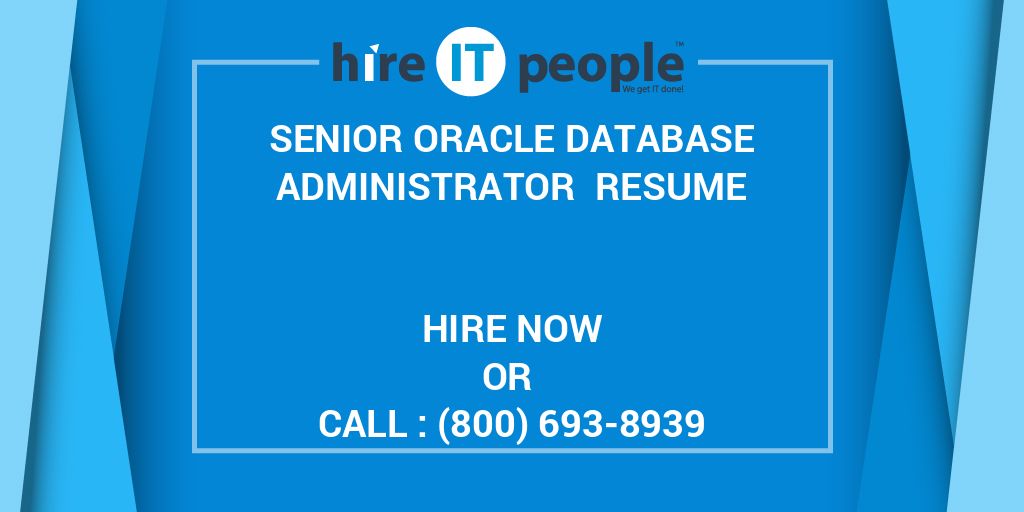 Senior oracle dba это