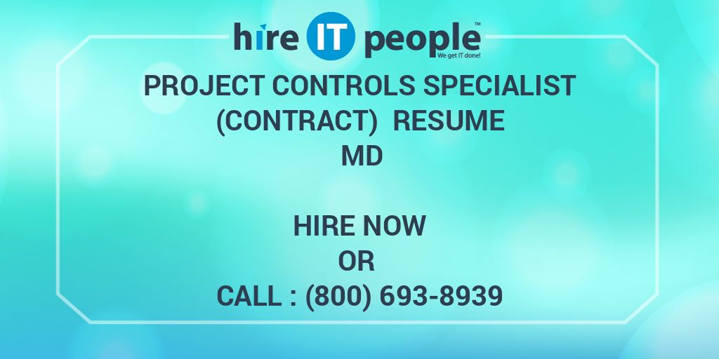 project-controls-specialist-contract-resume-md-hire-it-people-we