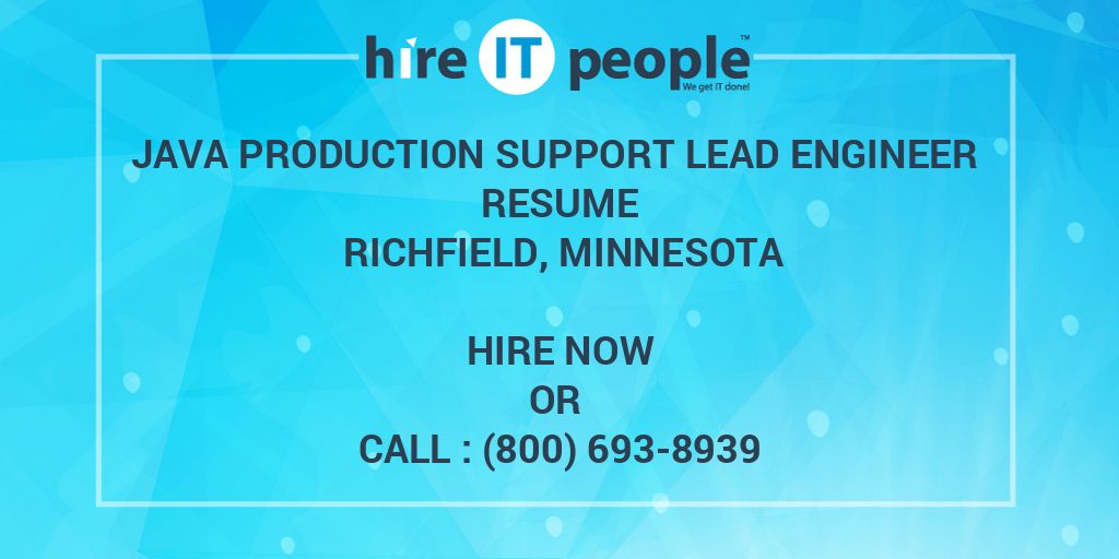 java-production-support-lead-engineer-resume-richfield-minnesota