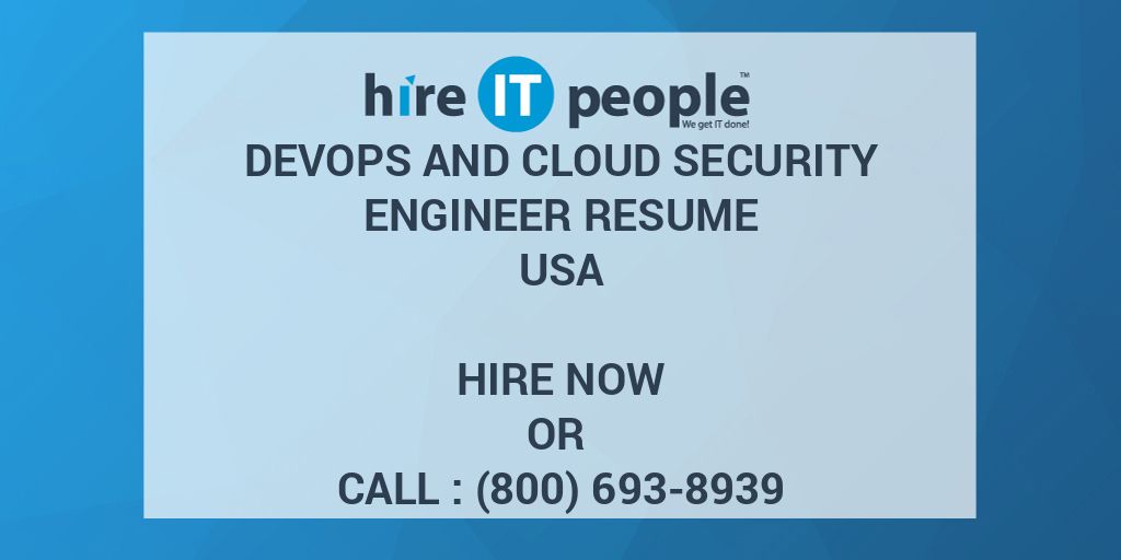 devops-and-cloud-security-engineer-resume-hire-it-people-we-get-it-done