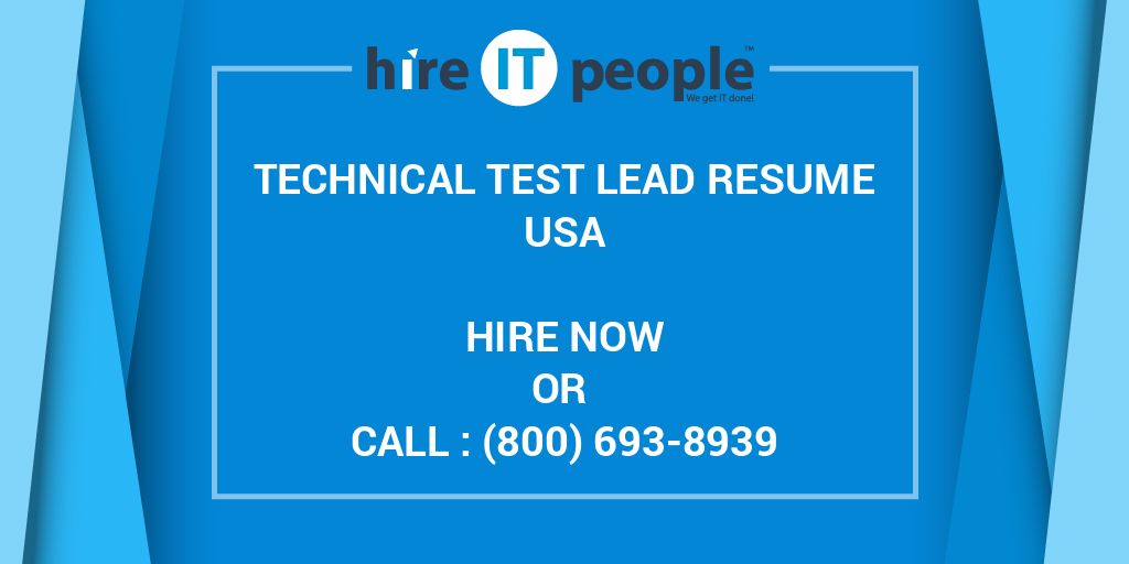 technical-test-lead-resume-hire-it-people-we-get-it-done