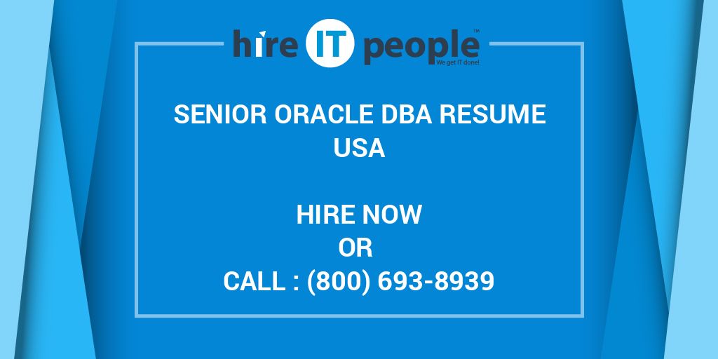 Senior oracle dba это