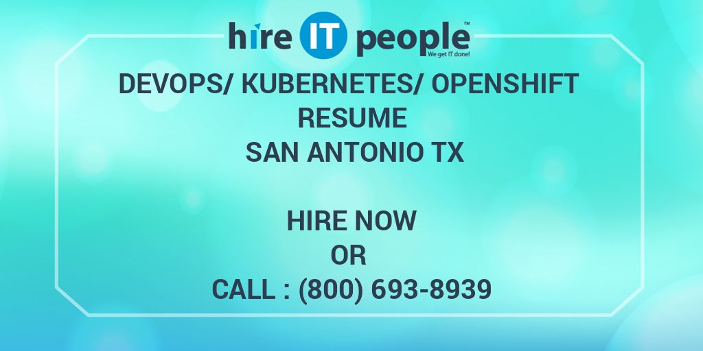 Resume San Antonio TX Hire IT People We