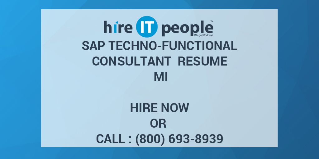 What Is Sap Techno Functional Consultant