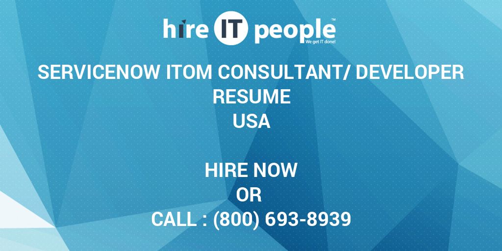 servicenow itom resume