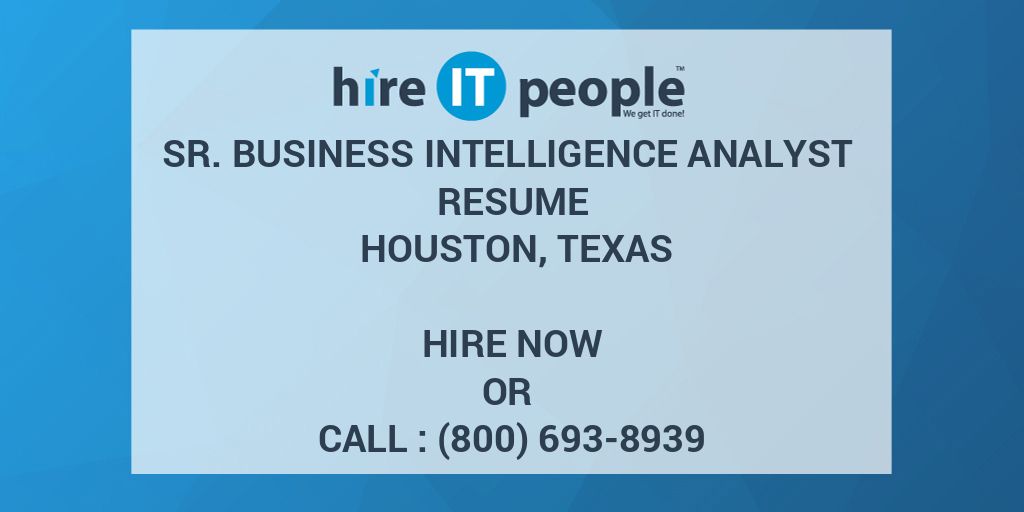 Sr Business Intelligence Analyst Jobs