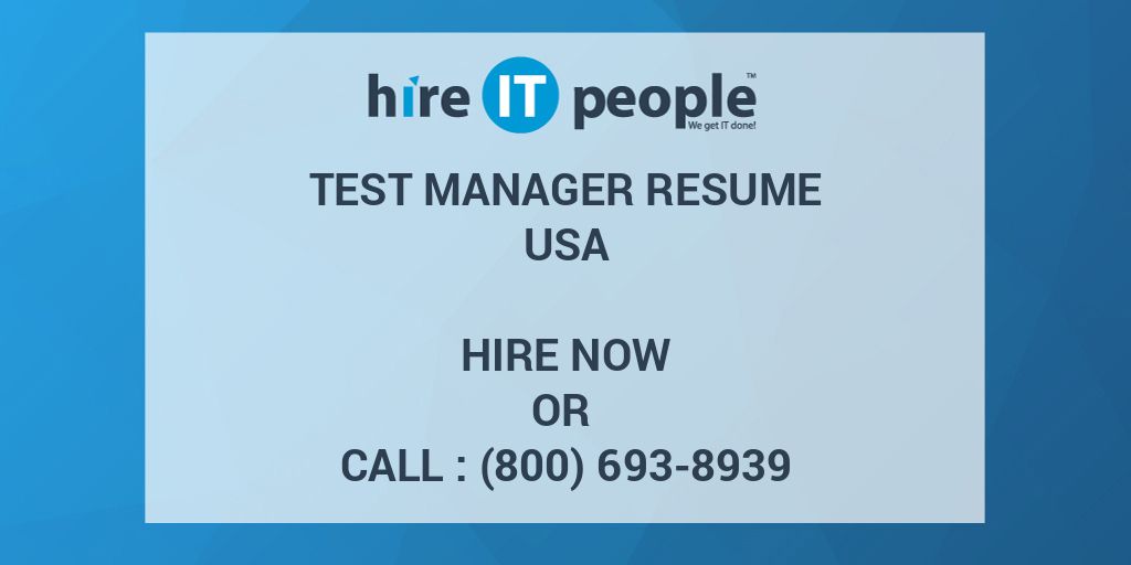 Sr Test Manager Jobs