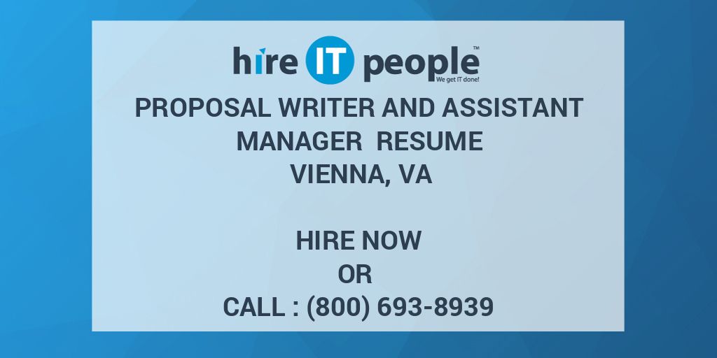 proposal-writer-and-assistant-manager-resume-vienna-va-hire-it