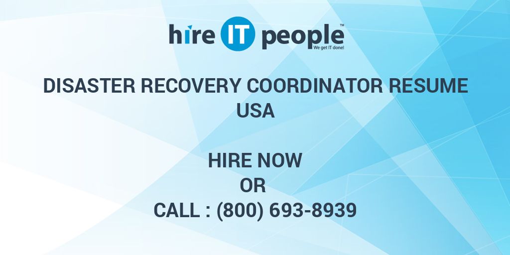 disaster-recovery-coordinator-resume-hire-it-people-we-get-it-done