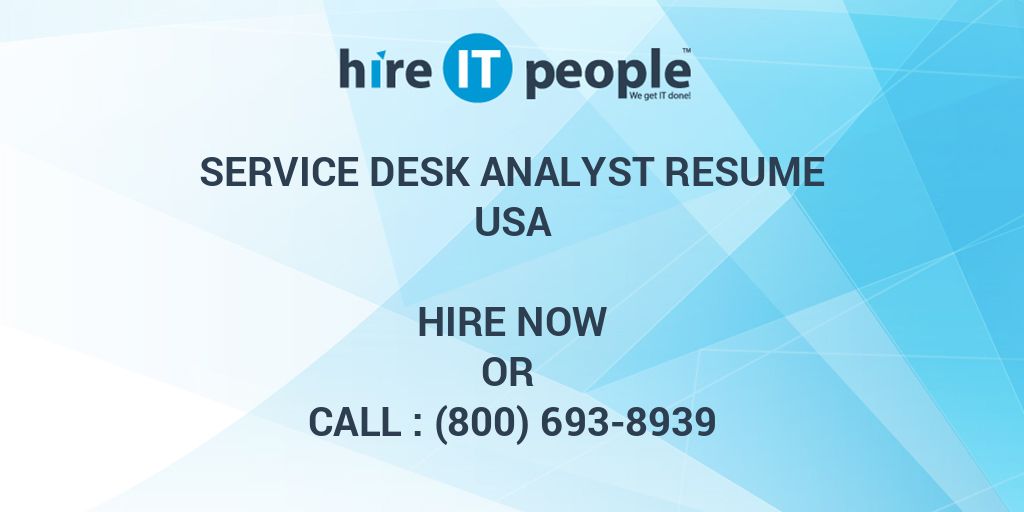 Part Time Service Desk Analyst Jobs