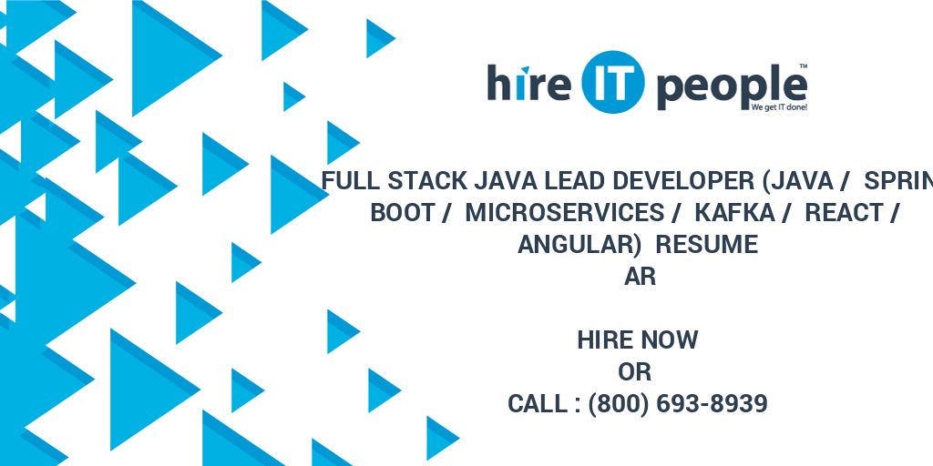 Full Stack Java Lead Developer (Java / Spring Boot / Microservices