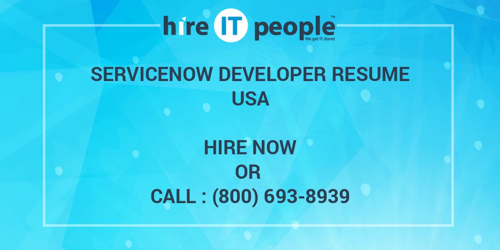 servicenow resume hire it