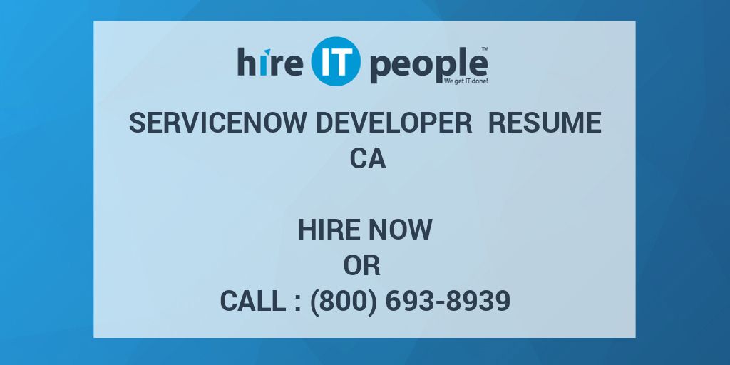 servicenow resume hire it