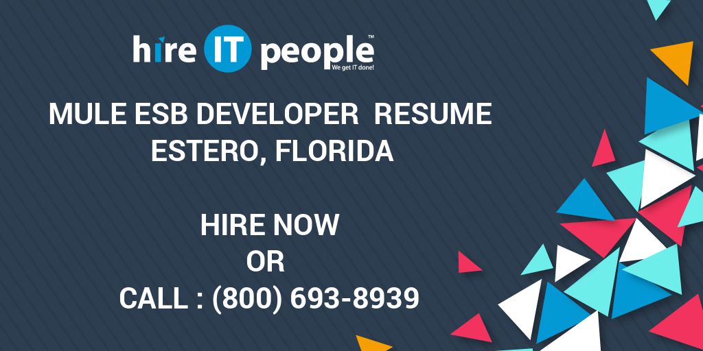 Mule ESB Developer Resume Estero, Florida Hire IT People We get IT done