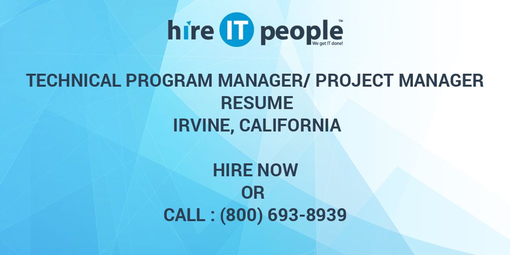 technical-program-manager-project-manager-resume-irvine-california