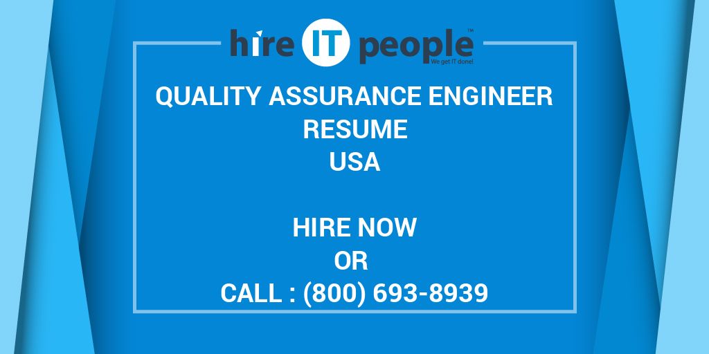 quality-assurance-engineer-resume-hire-it-people-we-get-it-done