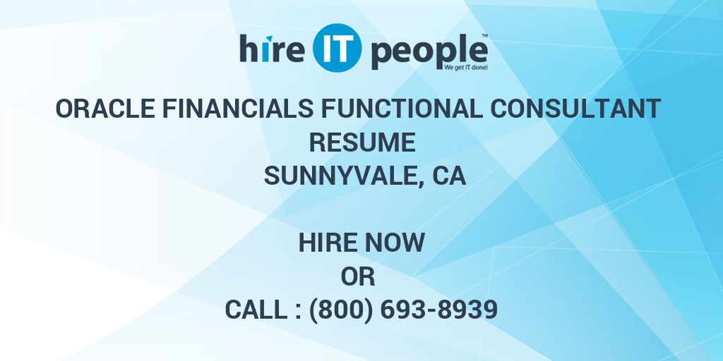 Oracle Finance Functional Consultant Jobs In Usa