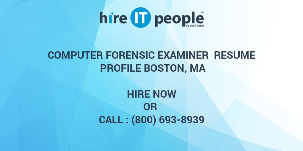 Computer Forensic Examiner Job Description