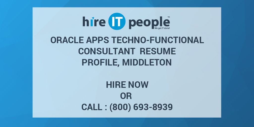 Oracle Apps Techno Functional Consultant Resume Profile Middleton 