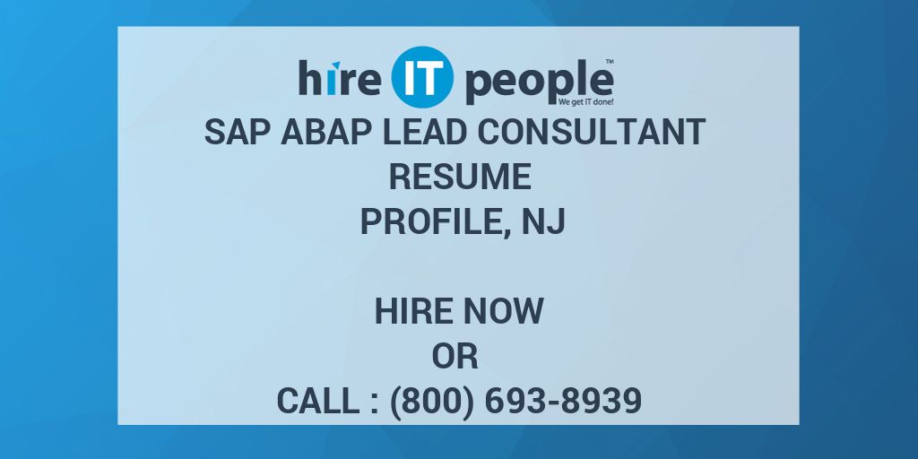 Sap Abap Lead Consultant Salary In India