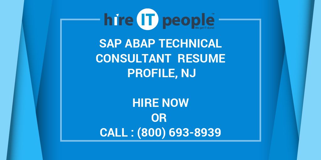 sap-abap-technical-consultant-resume-profile-nj-hire-it-people-we