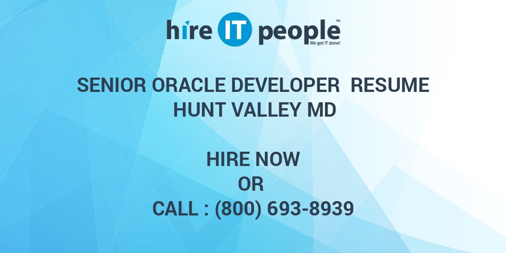 Senior oracle developer что это