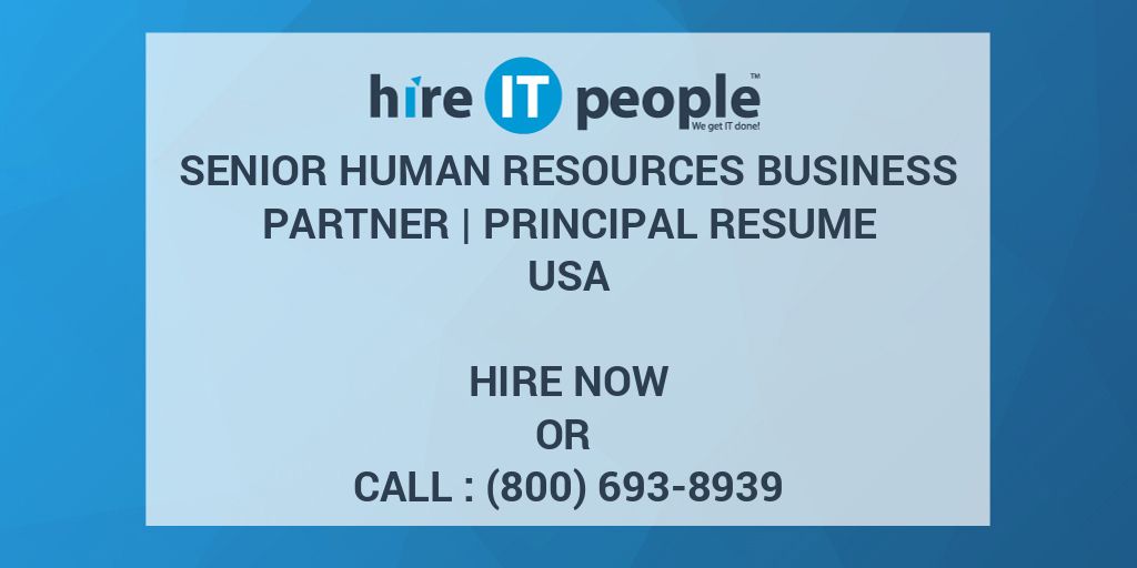 senior-human-resources-business-partner-principal-resume-hire-it