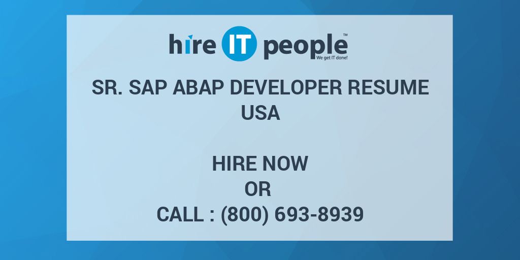 sr-sap-abap-developer-resume-hire-it-people-we-get-it-done