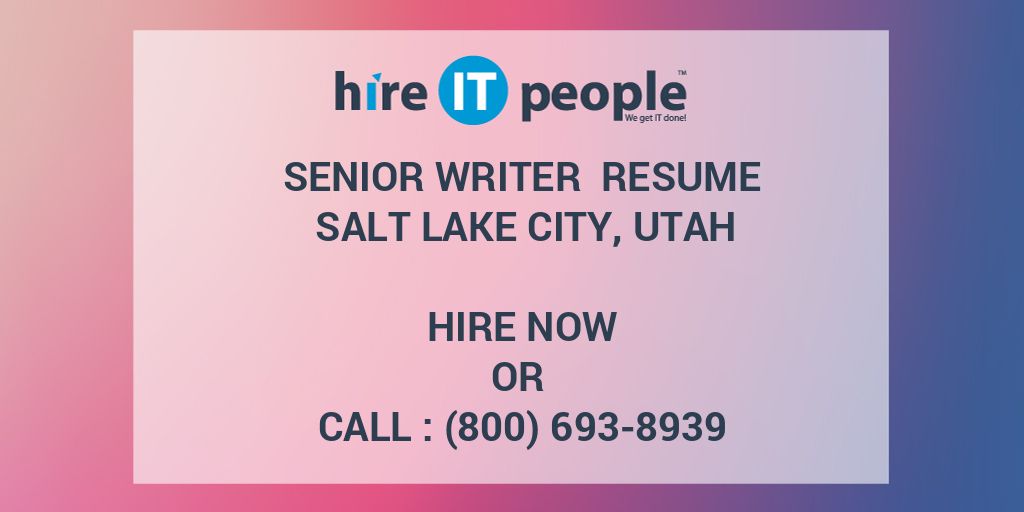 buy resume for writer utah